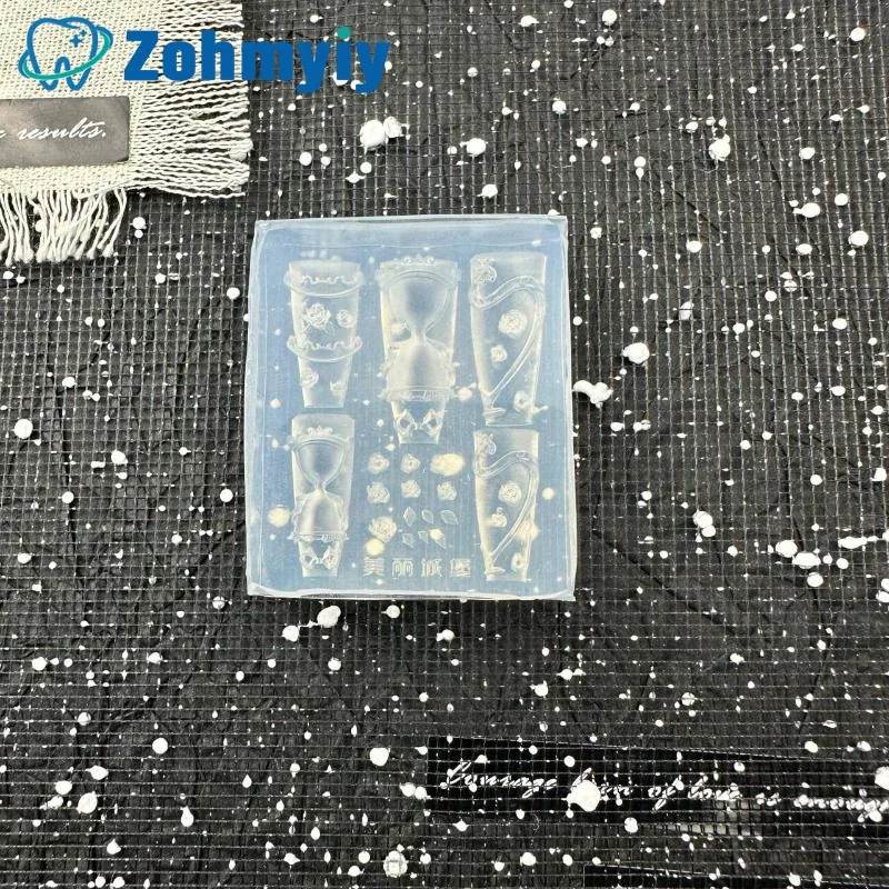 3D 뱀 실리콘 금형 네일 아트 장식 DIY 장미 꽃 디자인 투명 네일 템플릿 매니큐어 디자인 도구 쥬얼리 공예