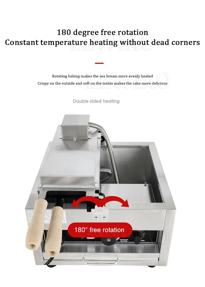 Electric Fishes Shape Big Fish Cone Waffle Maker Commercial Open Mouth Ice Cream Taiyaki Machine Muffin Iron Oven 110V/220V S014b1c947a5a442fad763580d10d65380