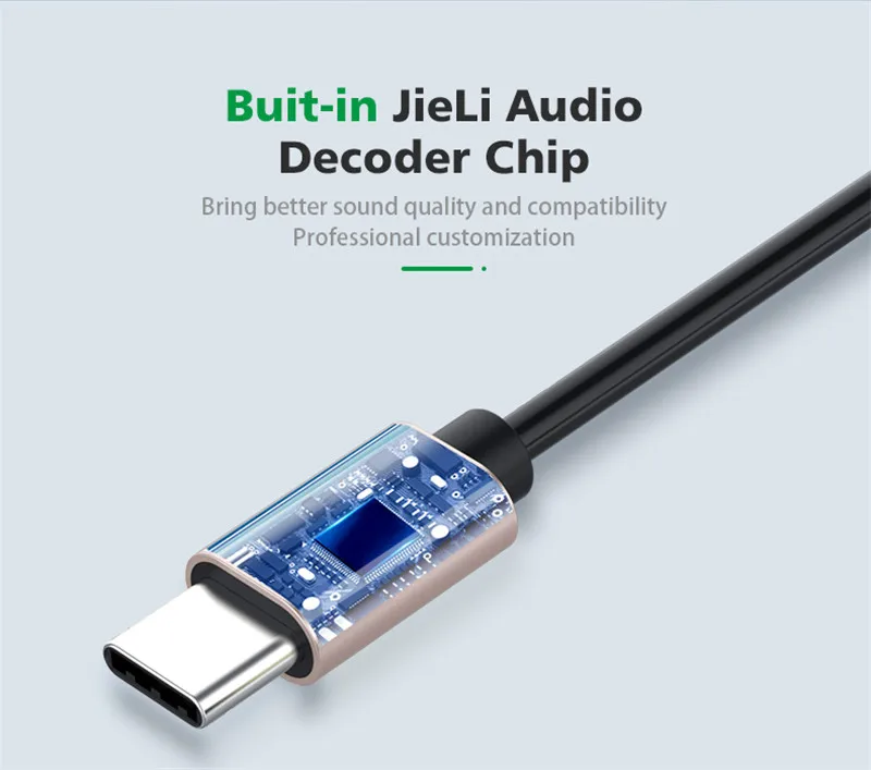 USB C to 3.5mm Jack AUX Audio Cable Adapter - Close-up