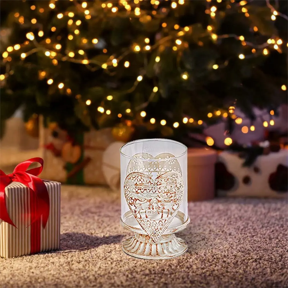 

Романтические Рождественские товары, полый Рождественский олень, пентаграмма, дерево, настольные рождественские украшения, железный подсвечник, украшения