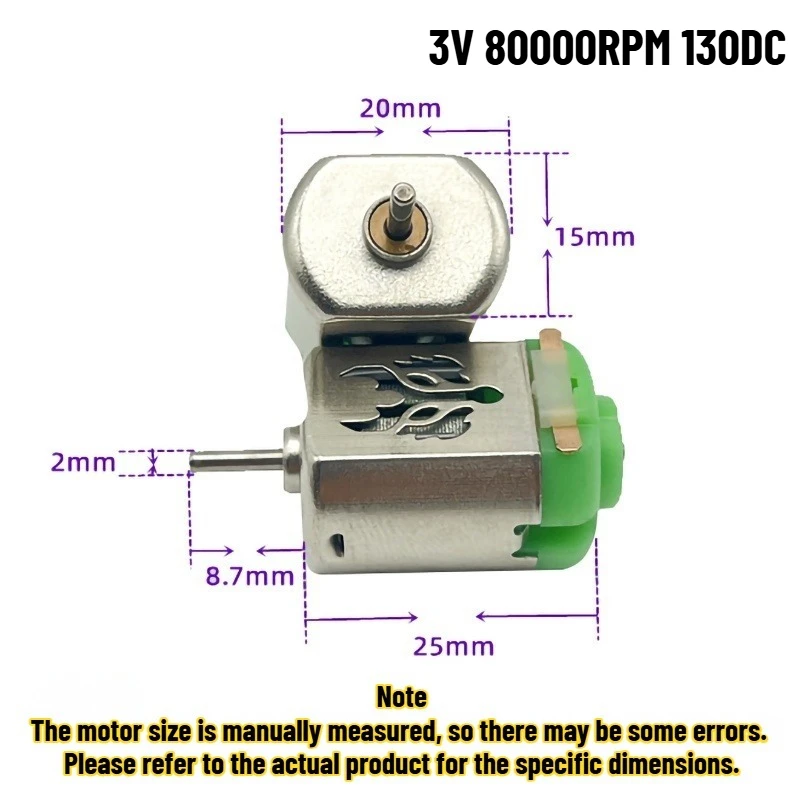 V3 80000/60000/50000 RPM 고속 130 DC 브러시드 모터 단일/이중 헤드 4WD 자동차 경쟁 부품용 15433 15477 15375 95159