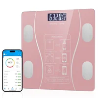 Digital Simple and Practical Body Fat Scale with Smartphone App, Bathroom Scale with Led Display, Provides Body 1