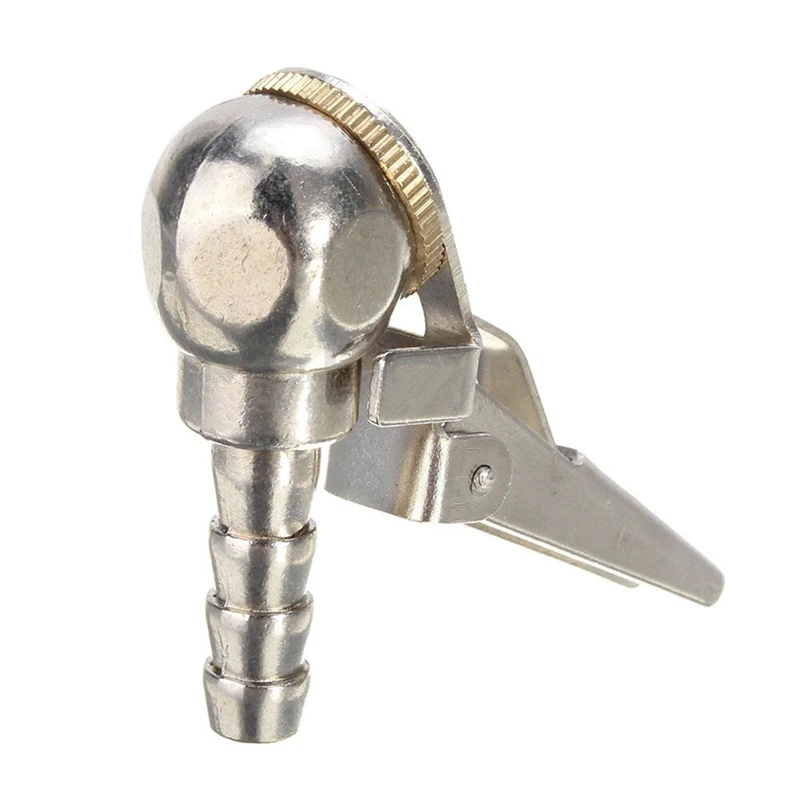 1PC Clip-On Tire Air Chuck Inflator with Valve Stem for Car Tire Repair Tools Universal Zinc Alloy Golden Silver High Strength