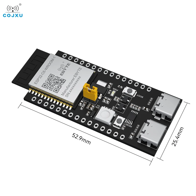ESP32-C6 블루투스 와이파이 테스트 키트, USB 인터페이스 ESP32 테스트 보드, 간편한 사용, 2.4GHz, BLE5.3, WiFi6, COJXU, ESP32-C6-WROOM -1 TB