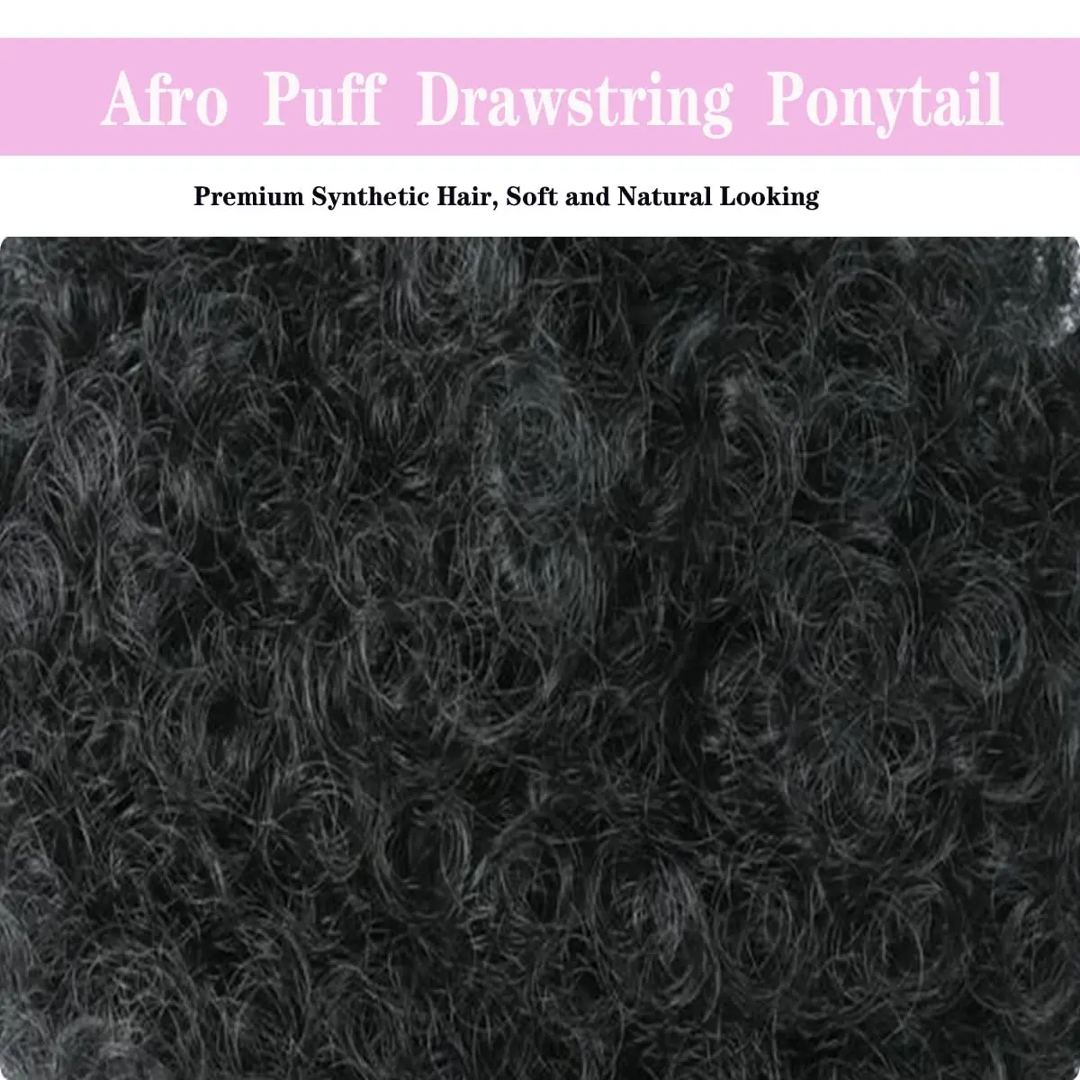Synthetic Afro Puff Drawstring Ponytail Extension Image 4