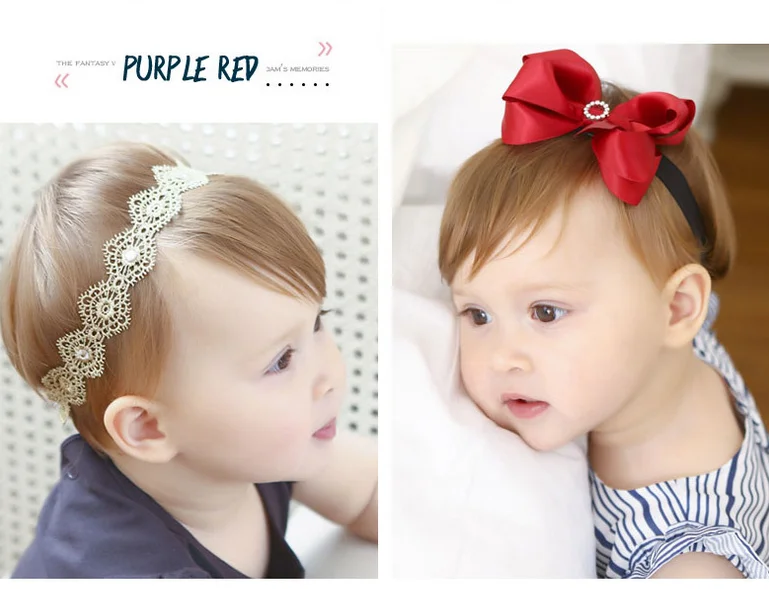 New Baby Lace Floral Headbands Pompoms Ears Princess Headwraps for Girls Newborn Photography Baby Hair Accessories