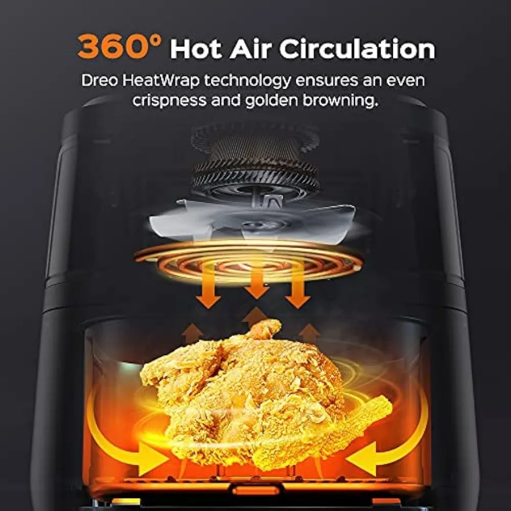 Dreo Air Fryer Pro Max, 6.8QT, 11-in-1 Digital Air Fryer Oven Cooker with Visible Window, 100 Recipes 4