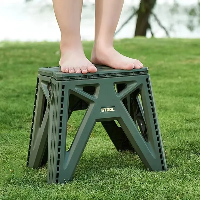 Portable Outdoor Folding Stool Camping Fishing Chair High Load-Bearing Reinforced PP Plastic Triangle Stool folding camping chair foldable camping chair portable camping stool