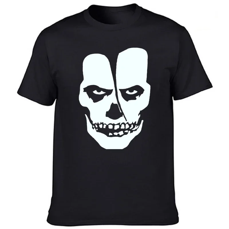 T-Shirt Misfits Skull & Logo Herren Lizenziert Rock'n'Roll Retro