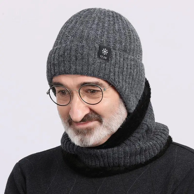 Outdoor Sports Bicycle Cap Earmuff Hat Men Winter Knitted Hat Casual Sking Cycling Ear Protection