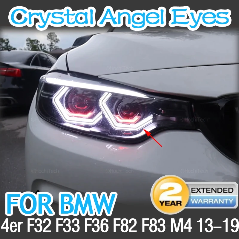 

For BMW 4 Series F32 F33 F36 F82 F83 M4 418i 420i 428i 430i 435i 440i 418d 2013-2019 DTM style LED Angel Eyes Halo Ring Kit
