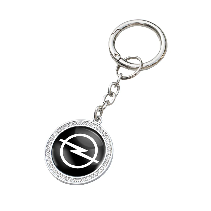 Elegant Tumbled Leather Keychain with Alloy Keyring Pendant Accessory