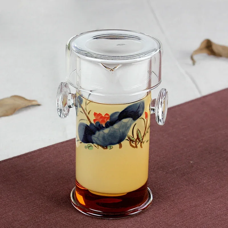 Glass Quik Cup Heat Resistance Borosilicate Porcelain Tea Sets with Filter Coffee Black Tea Pot Chinese Kung Fu Teaports Teacup