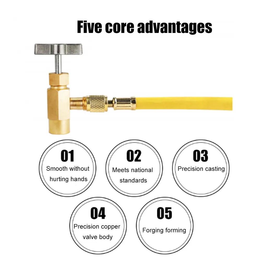 2X Piercing Type R134a A/C Can Tap 1/2 ACME Tapper Dispensing Valve US