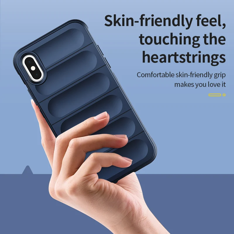 For iPhone XS Max Case Skin-Friendy Shockproof Silicone TPU Phone Back  Cover For iPhone X