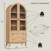 Tall Arched Kitchen Pantry, Modern Farmhouse Wood Kitchen Storage Versatile Cupboard, Dining Room, Bathroom 2