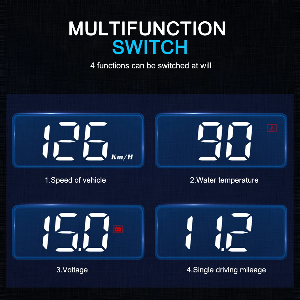 M3 HUD  ÷ OBD2 Ʈ ǻ ӵ  ÷,    ӵ ׼