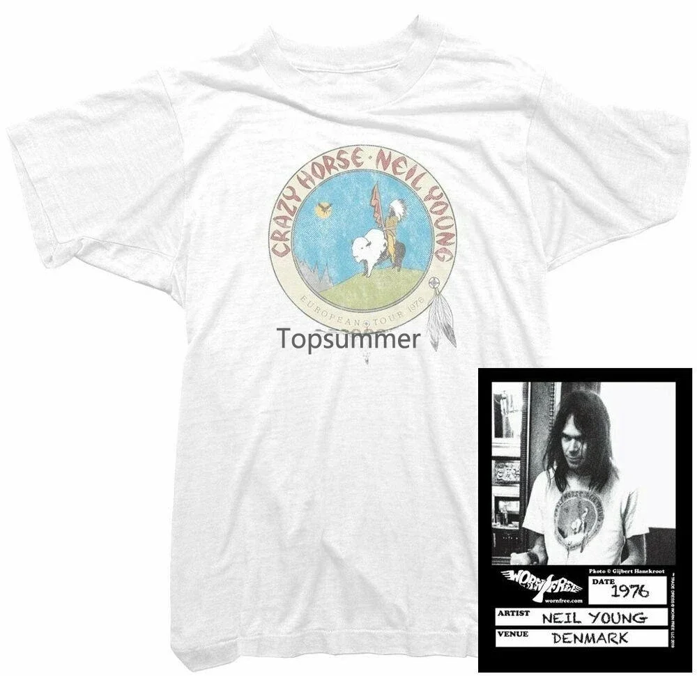 

Neil Young T-Shirt - Crazy Horse Tour 1976 Tee - 100% Organic