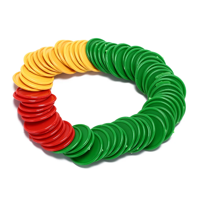 68pcs 32mm Plastic Chips Bingo Markers Token Fun Family Club Game Toy Creative Gift Accessories
