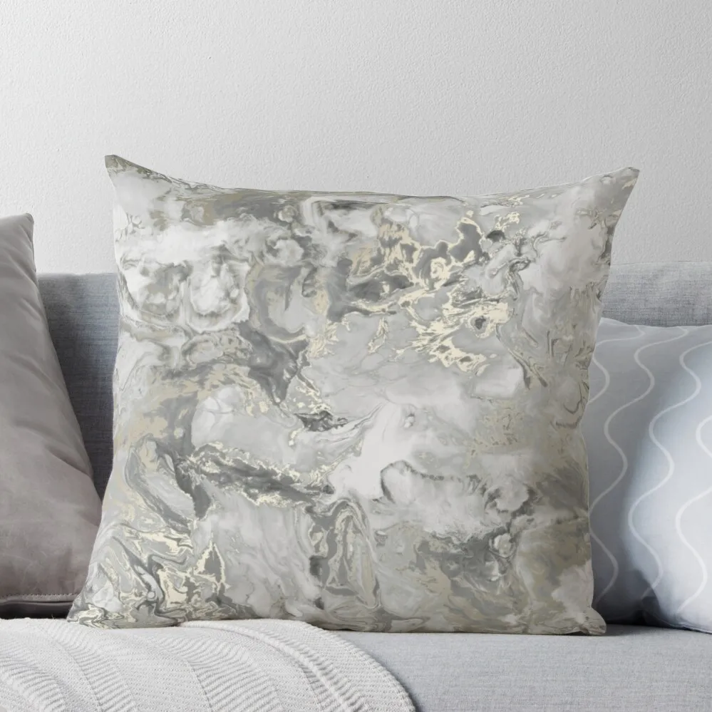 

Grey and Gold Marble Throw Pillow Cushions For Decorative Sofa Sofa Covers christmas decorations for home 2024 Pillow Cases