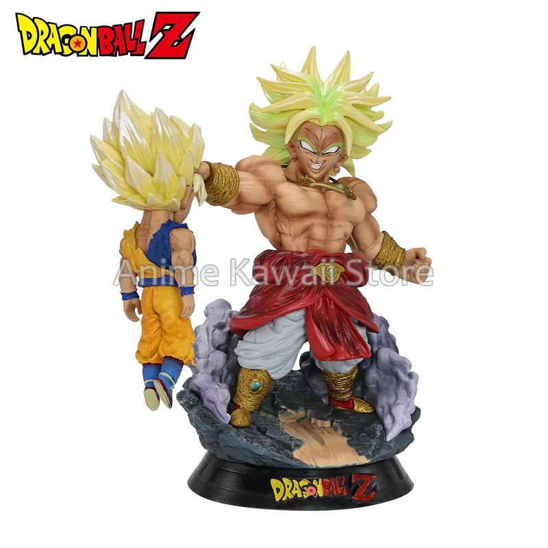 

Dragon Ball Z Super Saiyan Broli vs Son Goku Figure Berserk Broly LED Collection Model Action Figurine Toys Doll Halloween Gifts