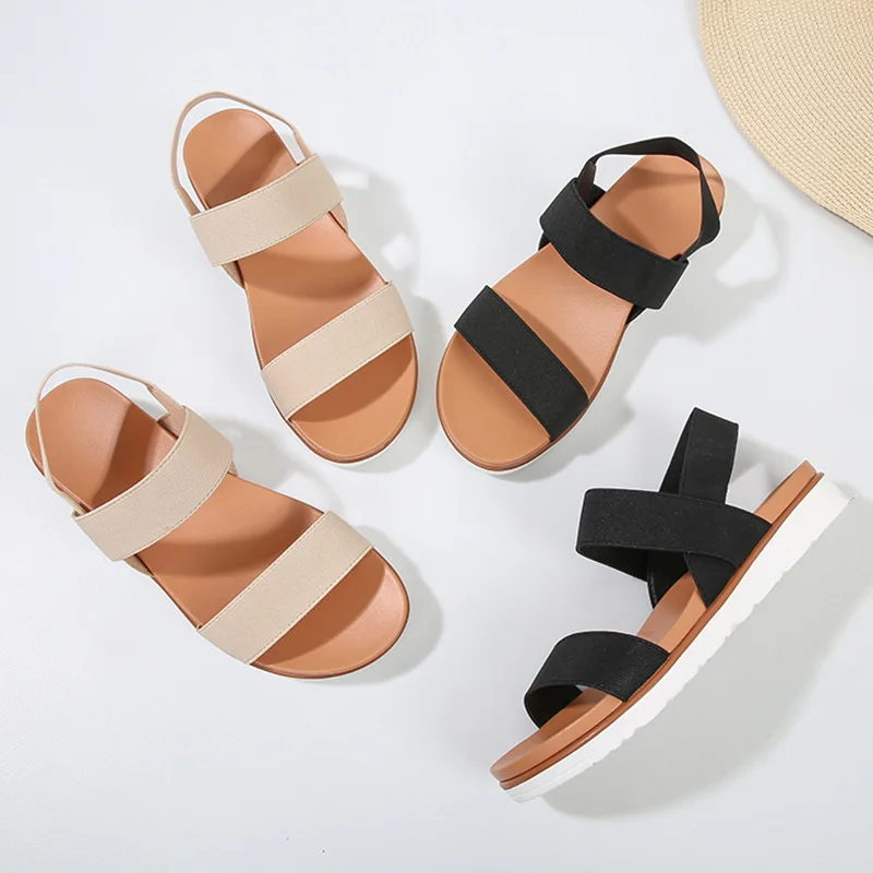 Rome Sandals Flat Ankle Wrap Flat Black Sandals Women Ankle Wrap