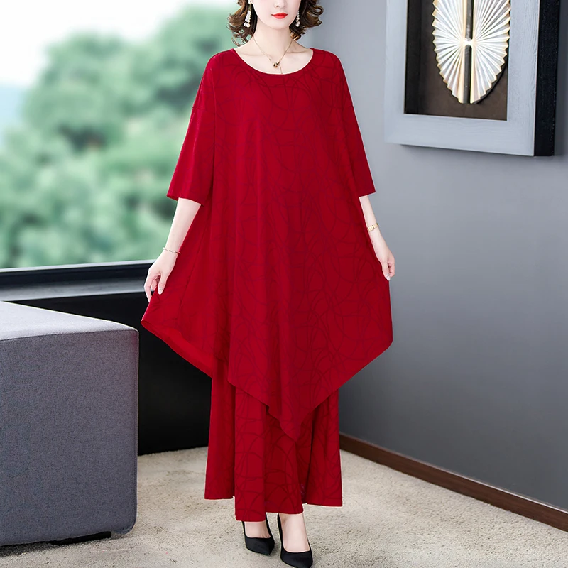 Women Floral Short Sleeve Cardigan Dress+Wide Leg Pants Two Piece Sets 2024 Korean Fashion Elegant Luxury Two Peice Dress Sets