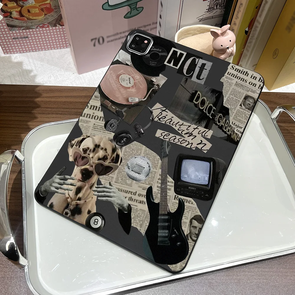 Retro Collage Dalmatian Y2K Edgy Stylish Matte Tablet Case