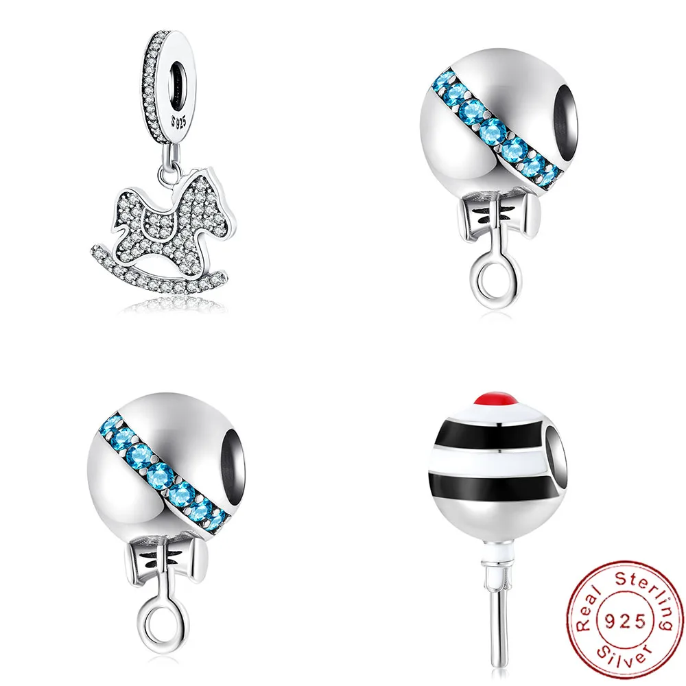

JIALY European S925 Sterling Silver Cute Creative Baby Toy Enamel DIY Charm Bead Dangle For Bracelet Necklace Chain