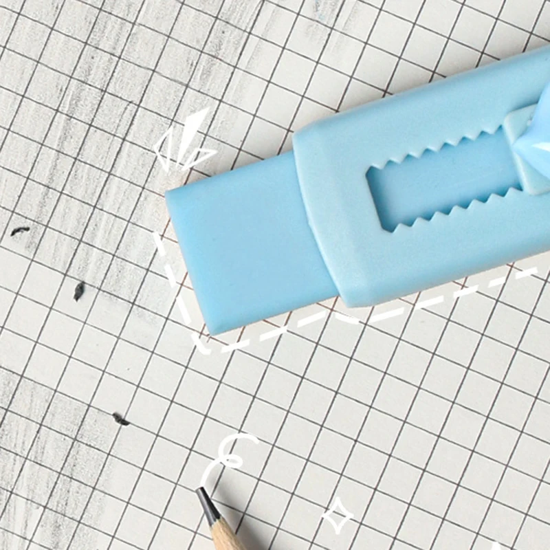 Retractable Push-pull Eraser Portable Solid Color Heart Rubber Without Trace For Students Stationery School Supplies Accessories pencil eraser retractable eraser