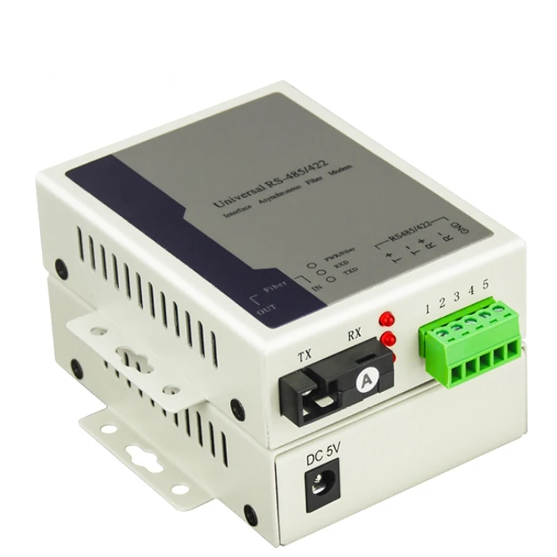 

1 Pair 1 Channel Bidirectional Data Over Fiber Optic Converter with RS485 and 600w Surge Protection
