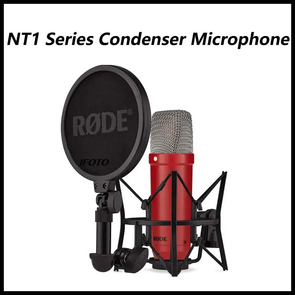 Microfono A Condensatore A Diaframma Grande Serie Rode Nt1 Con Cavo Xlr Con Filtro Antiurto Per Registrazione Vocale, Streaming