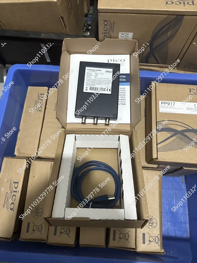PicoScope2204A 휴대용 오실로스코프 PP917 10MHz 대역폭, 새 제품이며 오리지널, 프로브 없음