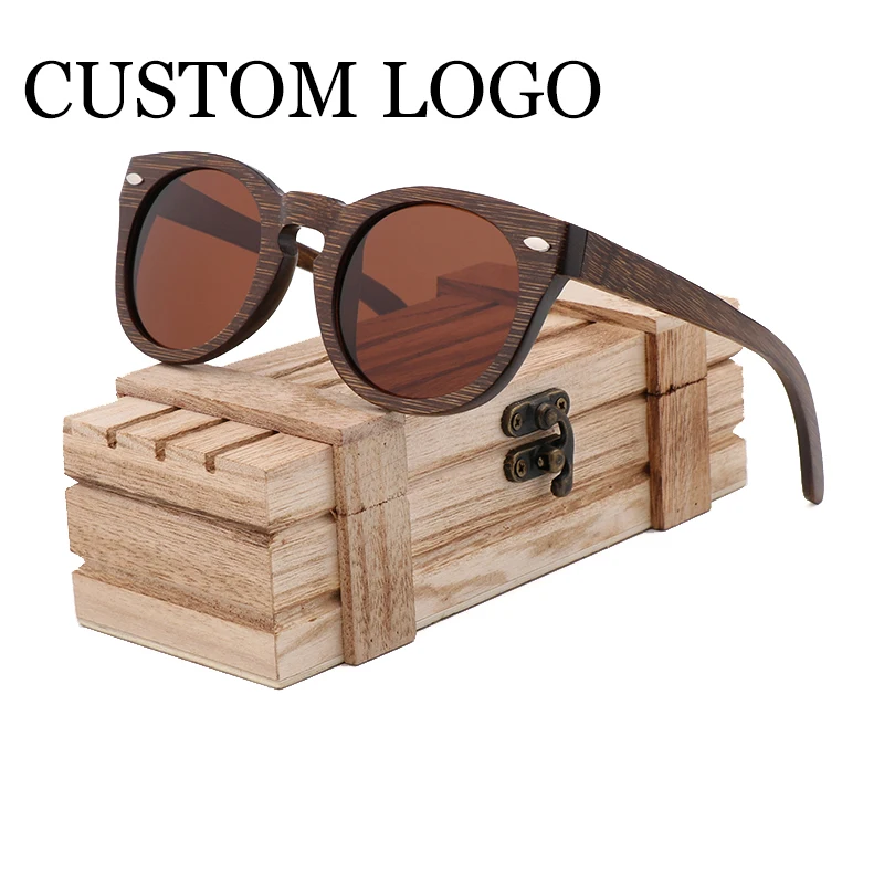

Retro Brown Bamboo Polarized Sunglasses UV 400 Anti-reflective Handmade Fashionable Design for Women and Men Vintage Style