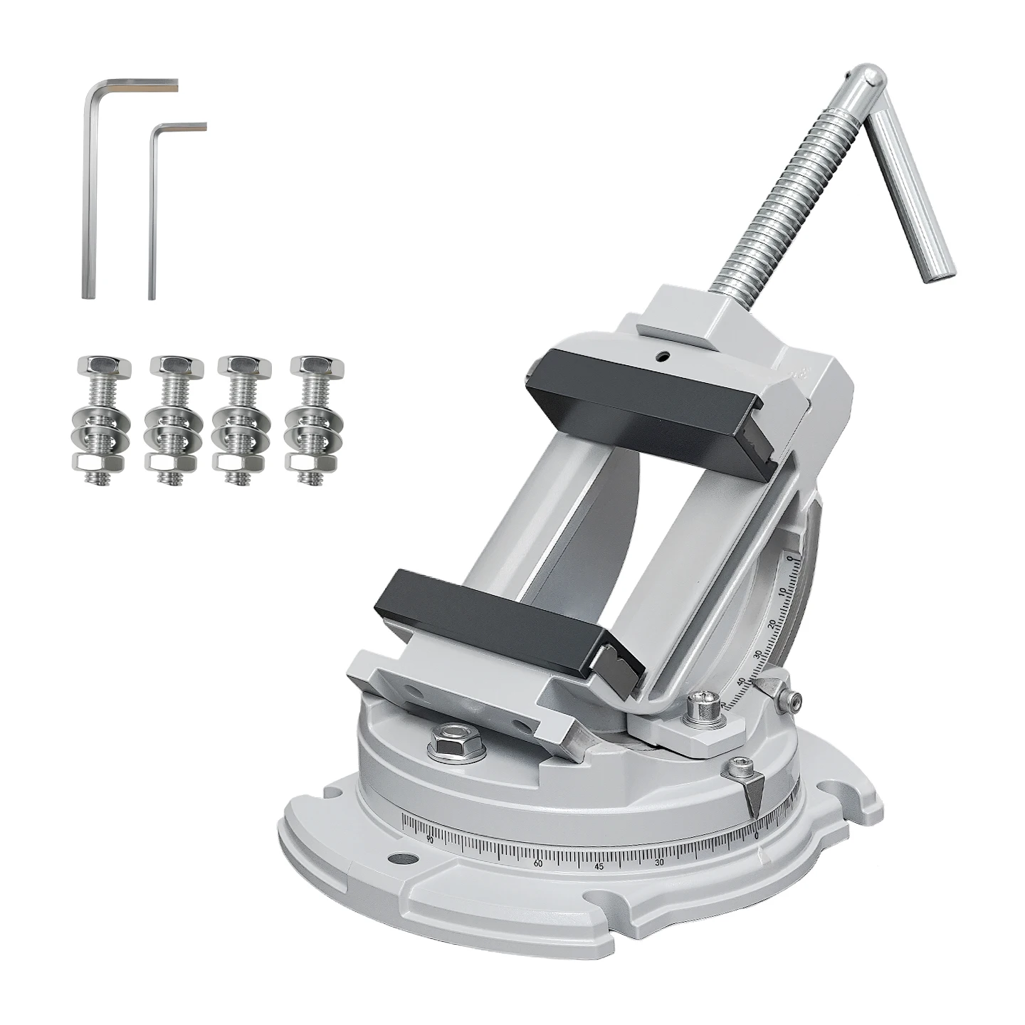 Allsome 3" Swivel-Base Tilting Vise, Milling Machine Vise, 3 Way (Swivel,Tilting,Angle Vice) Milling Vice for Drill Press