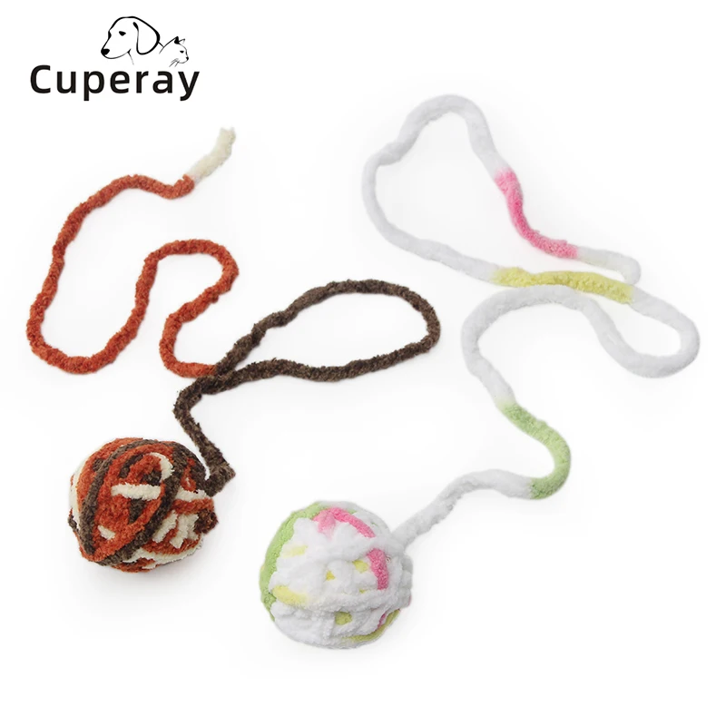 

Cat Toys Ball, Fuzzy Woolen Yarn Cat Toy Balls with Bell,Interactive Cat Toys for Indoor Cats and Kittens, Cat Kitten Chew Toys