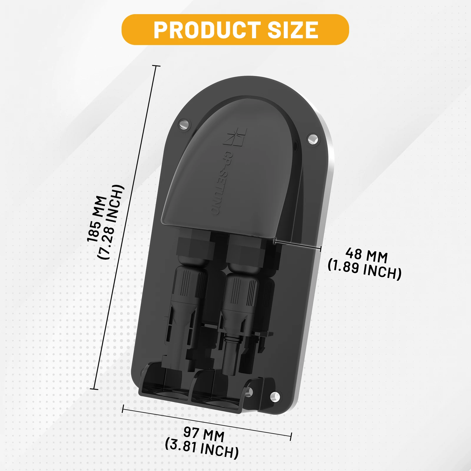 Solar Panel Junction Box Solar Double Cable RV Caravan Roof Solar Junction Box Dual with Wire Entry Cable Storage Case Connector