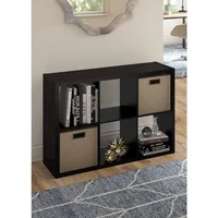 6 Cube Storage Shelf Organizer Bookshelf with Open Back, Vertical or Horizontal, Easy Assembly, Wooden Bookcases 2
