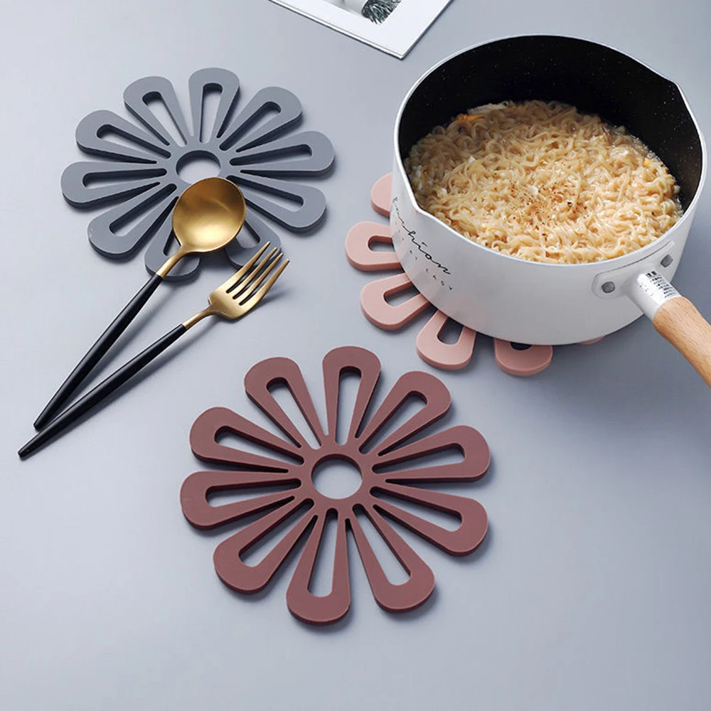 1pc New Kitchen Pot Mat Flower Shape Pot Holders For Hot Pots And Pans