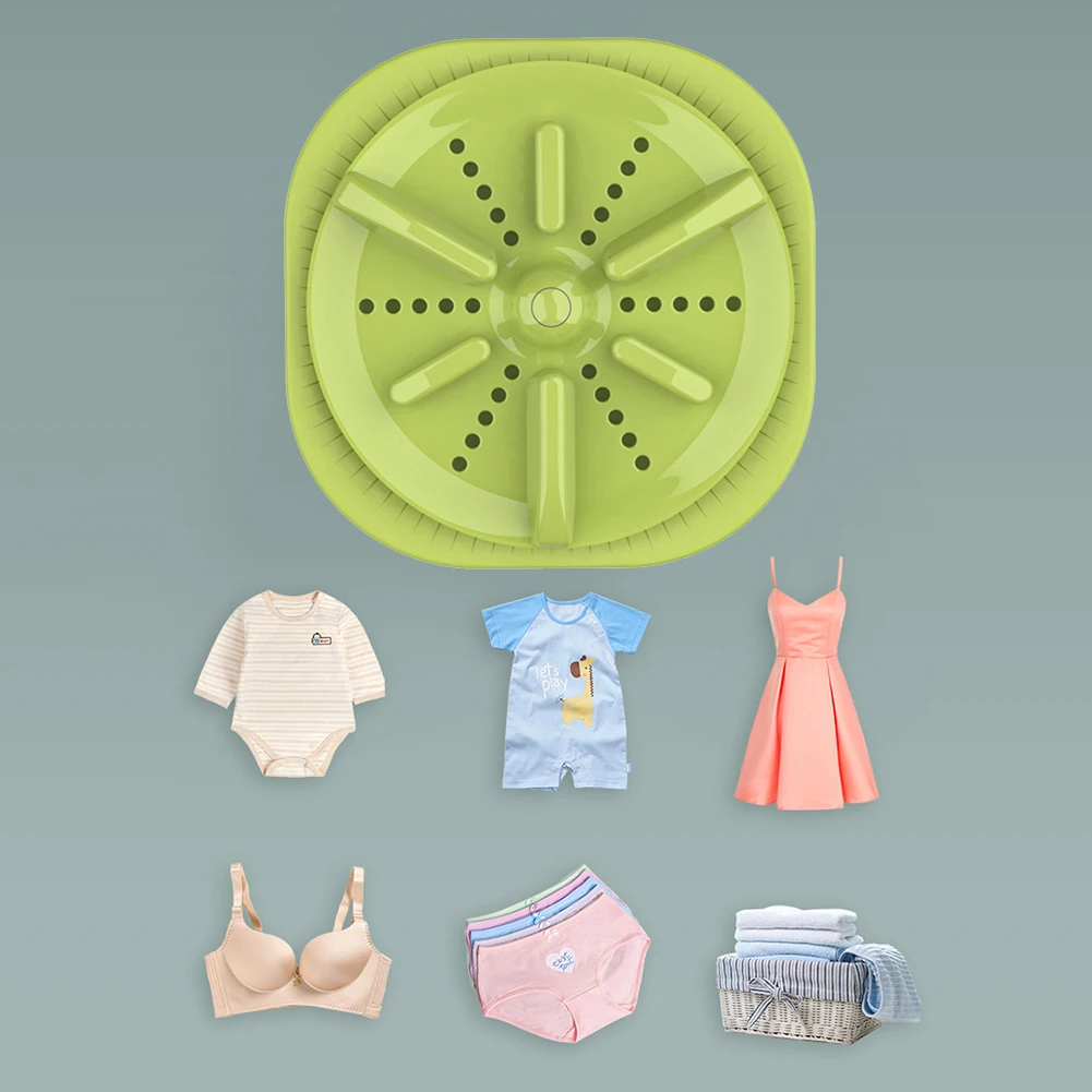 Portable Mini Turbo Washer 30W USB Powered Cleaning Washing Machine for Underwear Socks Laundry Cleaning for Home Travel