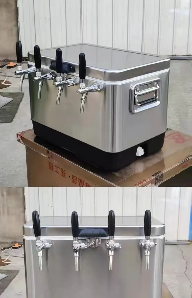 Hot Selling Single 304 Stainless Steel 50L Three Taps Model Beer Cooling Box