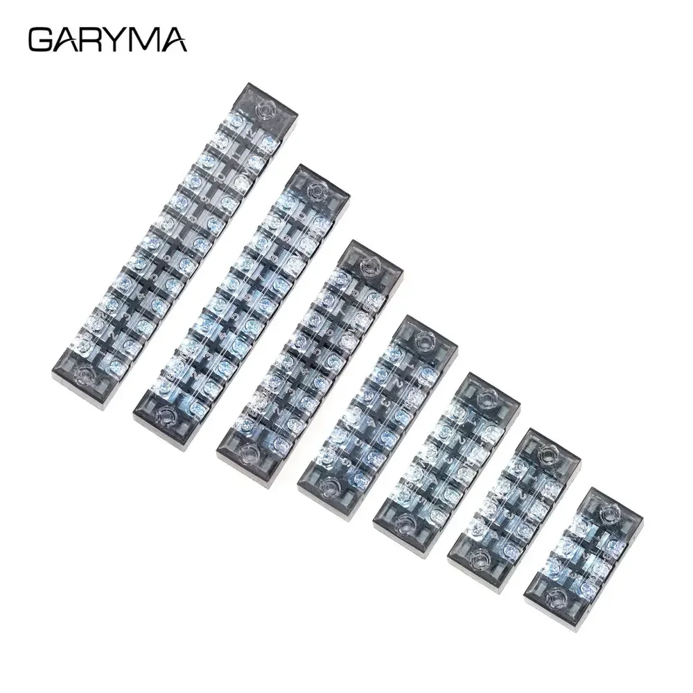 Wire connectors 600V 15A Dual Row Barrier Screw Terminal Block Strip 3 4 5 6 8 10 12 Positions TB Series