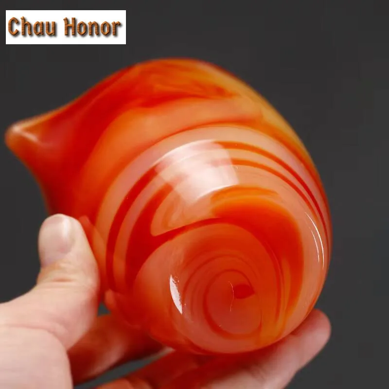 240ml Boutique Agate Jade Porcelain Fair Cup Handmade Household Heat-resistant Anti-scald Kung Fu Tea Set Divide Tea Accessories