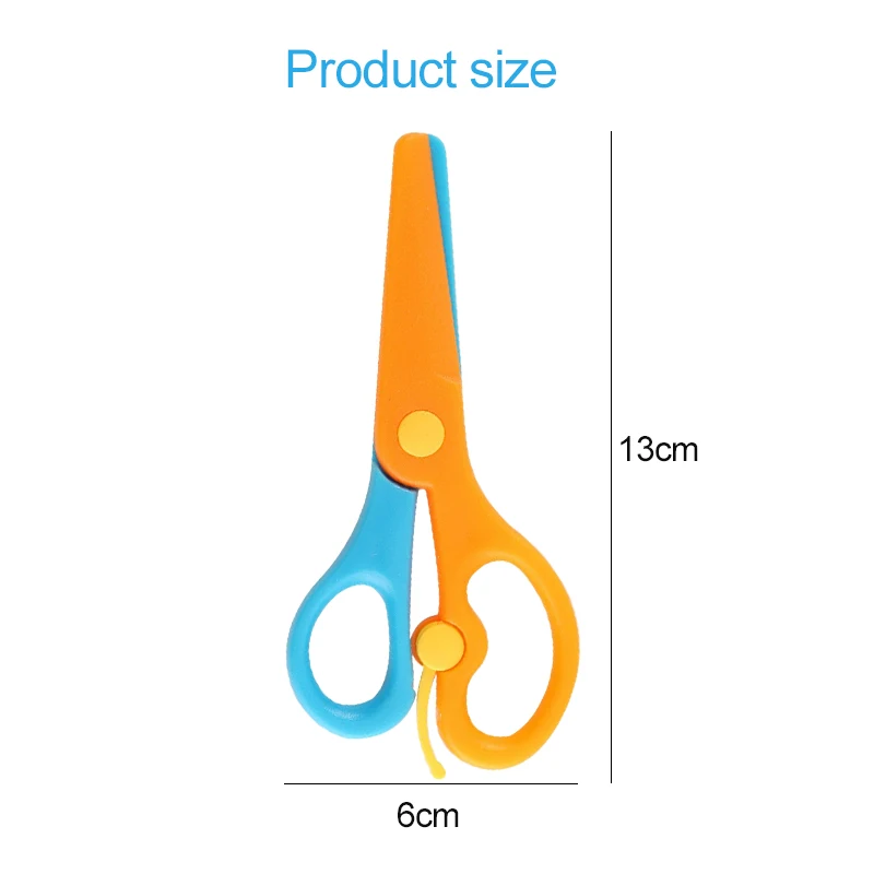 Plastic Scissors Double Color Splicing Handmade DIY Safe Scissors for Office Art Supplies Student Specific Paper Cuttings Tools TMZ