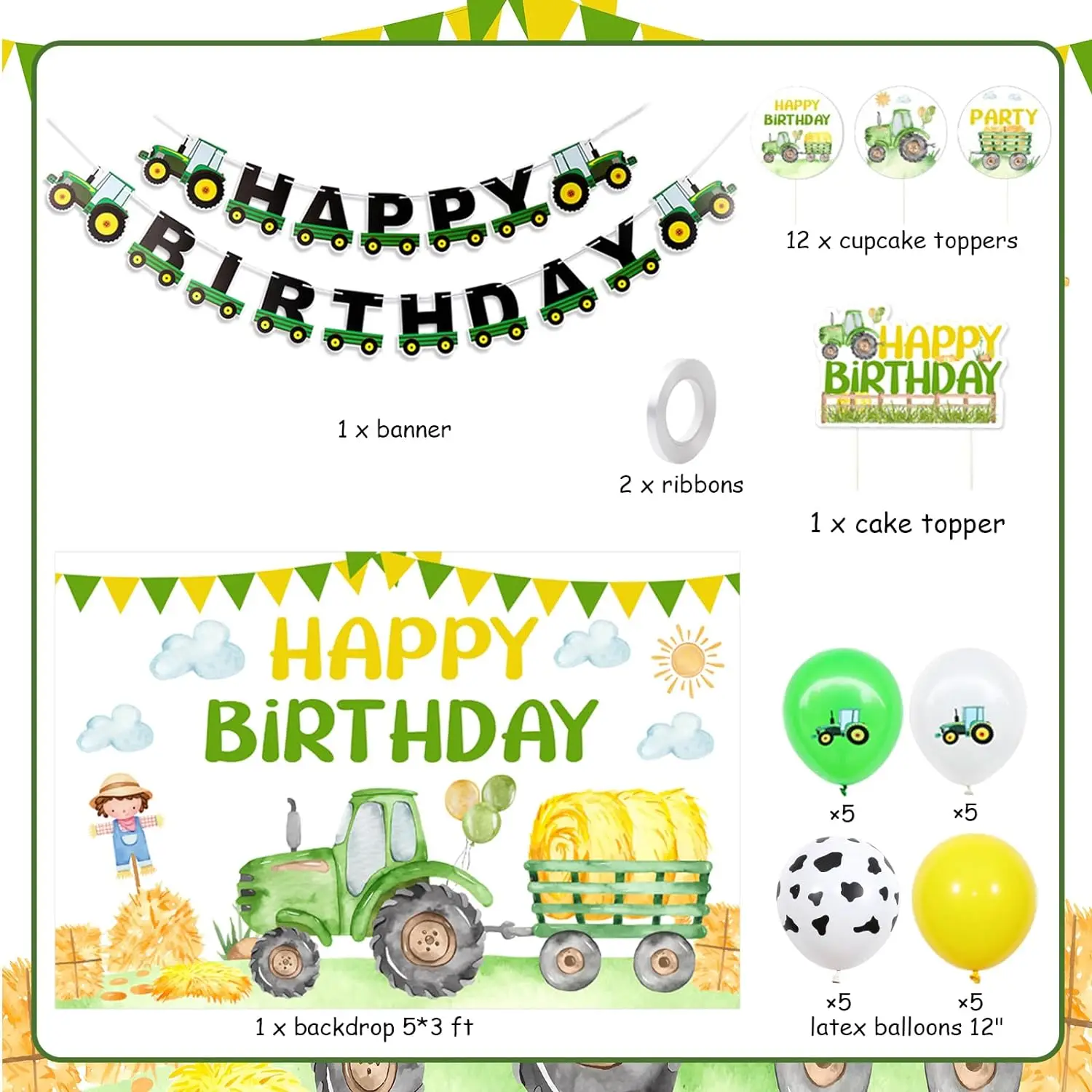 Decoration Anniversaire 60 Ans Femmes Homme, Vert Or Ballons