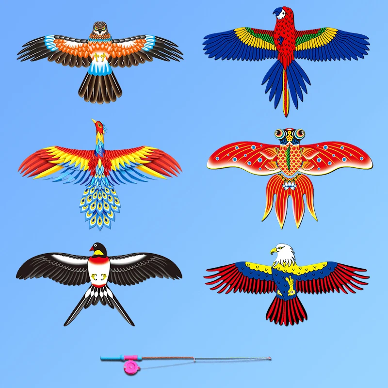 Fishing Rod Kite Cartoon Children Dynamic Kite eagle kite colorful rainbow kite stunt kite