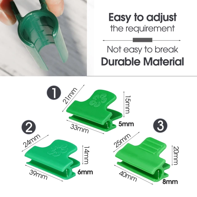 10 db 5-20 Mm-Es Kerti Bilincsek Klipek Alagút Karika Cső-Tartó Tartó Keret Növényi Támogatás Kertészeti Tét Az Üvegházhatásokhoz - Image 2