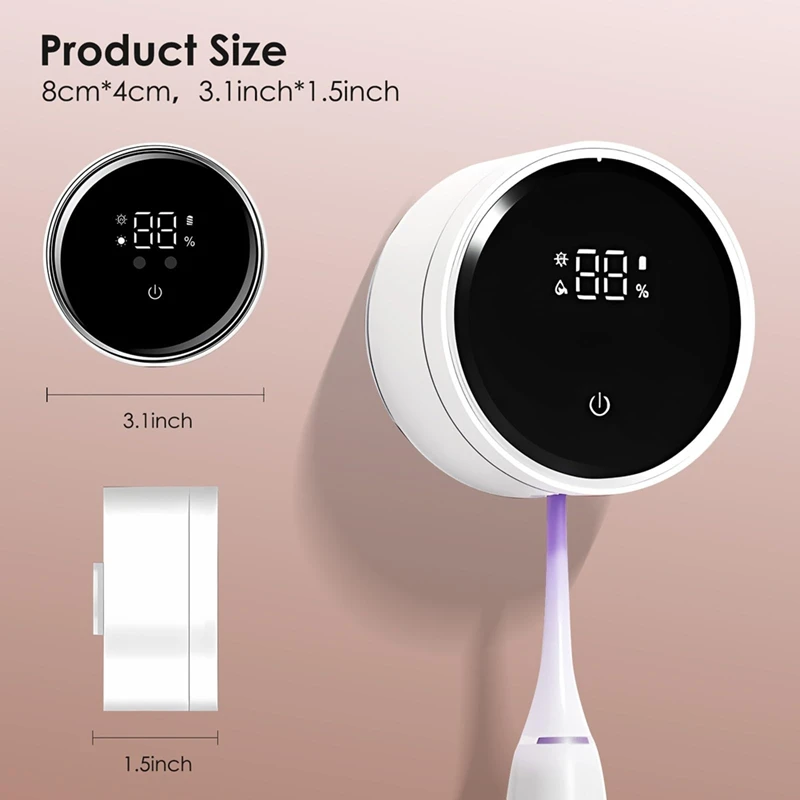 Wall Mounted Toothbrush Holder, Electric Tooth Brush Holders Single Person Cleaner For Bathroom,Dry For Home, Travel
