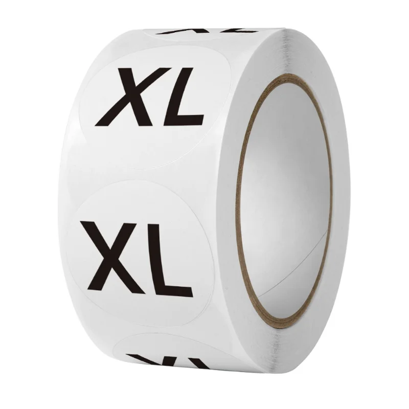 500pcs/roll 2.5cm Mark Sticker Apparel Product Size Model Identification Label Sticker Packaging Bag Label Sticker