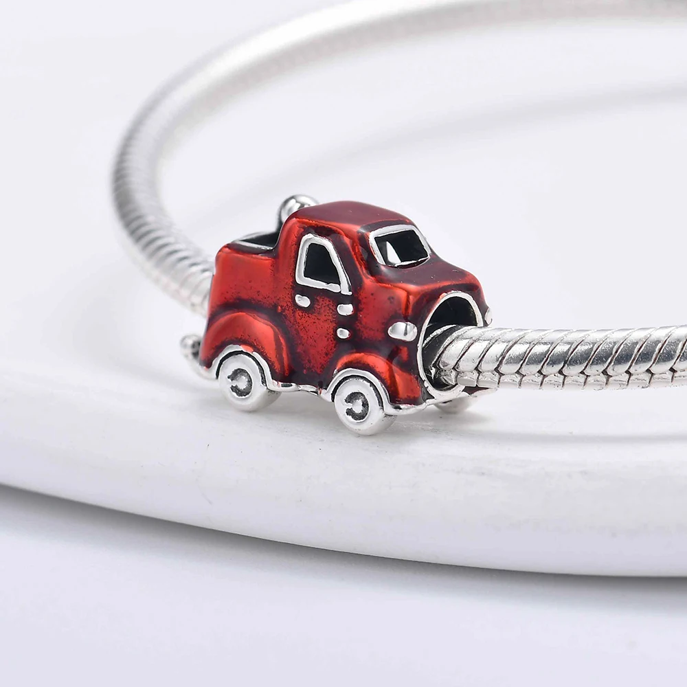 925 Silver Means Of Transportation Helmet Airplane Automobile Charms Fit Original Bracelet Bead Trinket DIY Women Jewelry Gift - 6